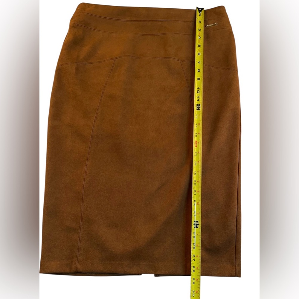 Marc New York Faux Suede Tan Pencil Skirt Women’s Size Medium - Picture 7 of 10